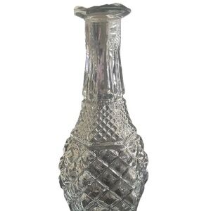 Elegant Vintage Clear Glass Vase